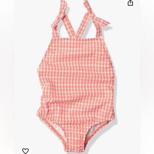 Seafolly Kids Swim One Piece in Pink Gingham